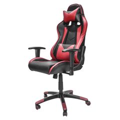 Silla Gamer Azul con descansa pies, reclinable y cojines lumbar y cabecera  - Del Río Solutions Online