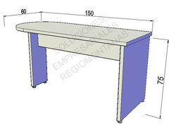 Mueble150x60ovaladasincajonera