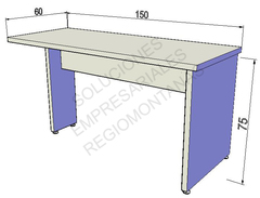 Mueble150x60rectangularsincajonera